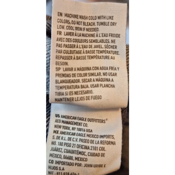 American Eagle Men's XL Blue & White Plaid Western Button Front Flannel Shirt - Picture 6 of 8